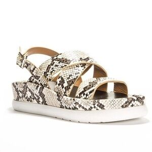 Snake Print Platform Sandals